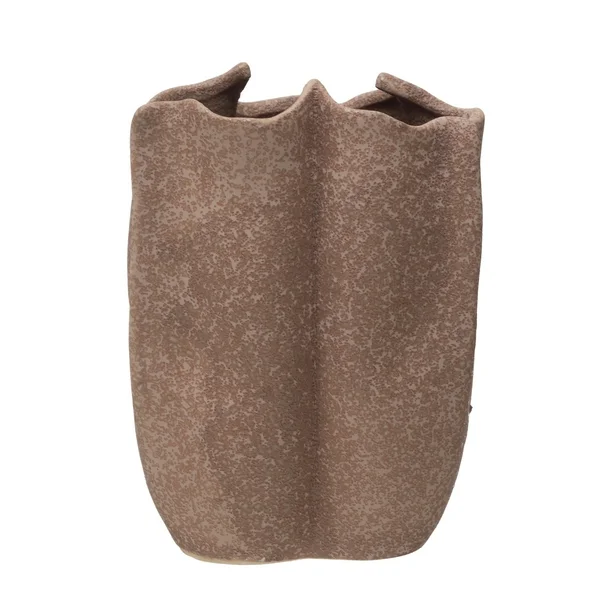 Stoneware Vase, Distressed Glaze