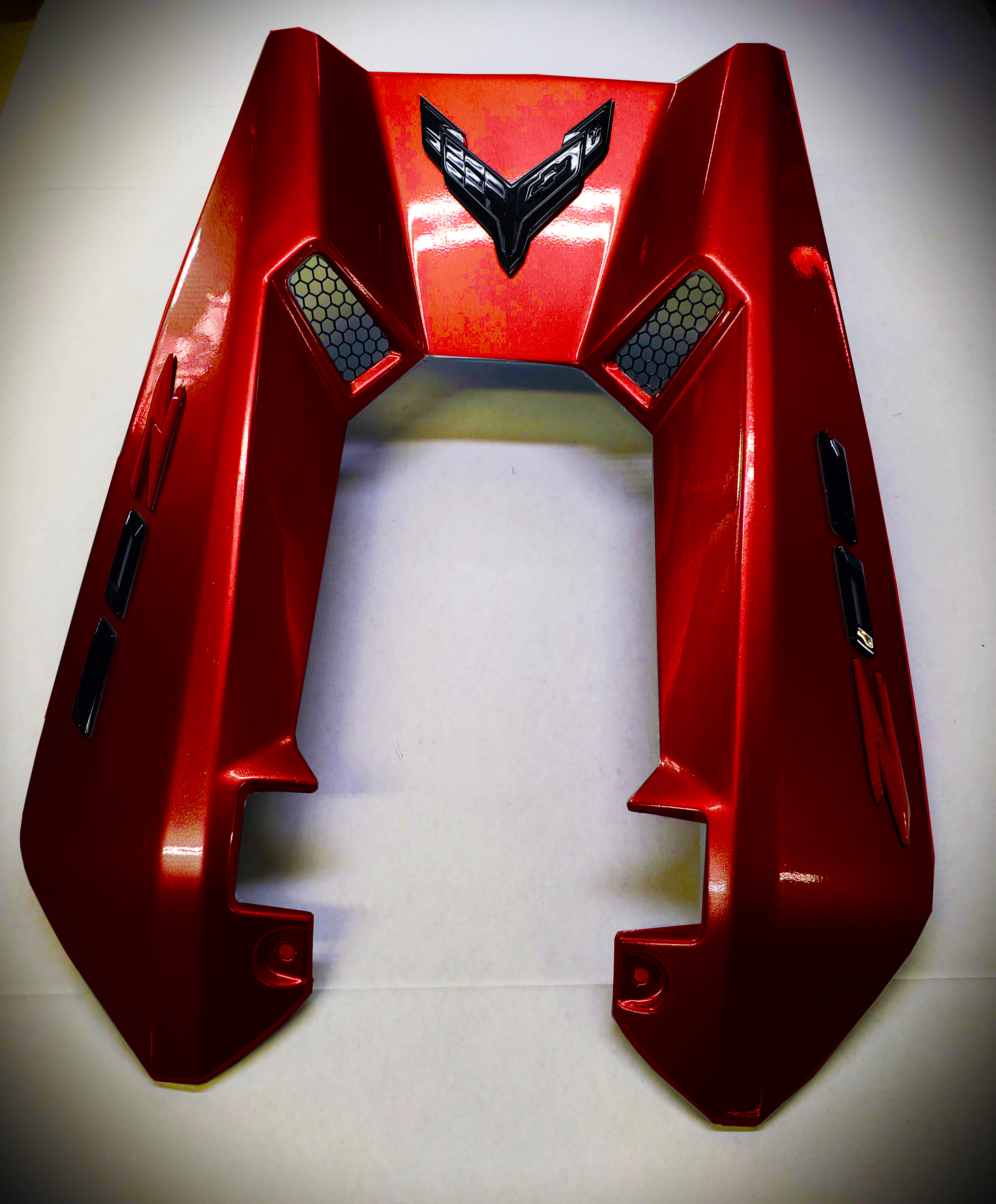 C8 ZO6 RED MIST CORVETTE ENGINE COVER- CUSTOM TRIM