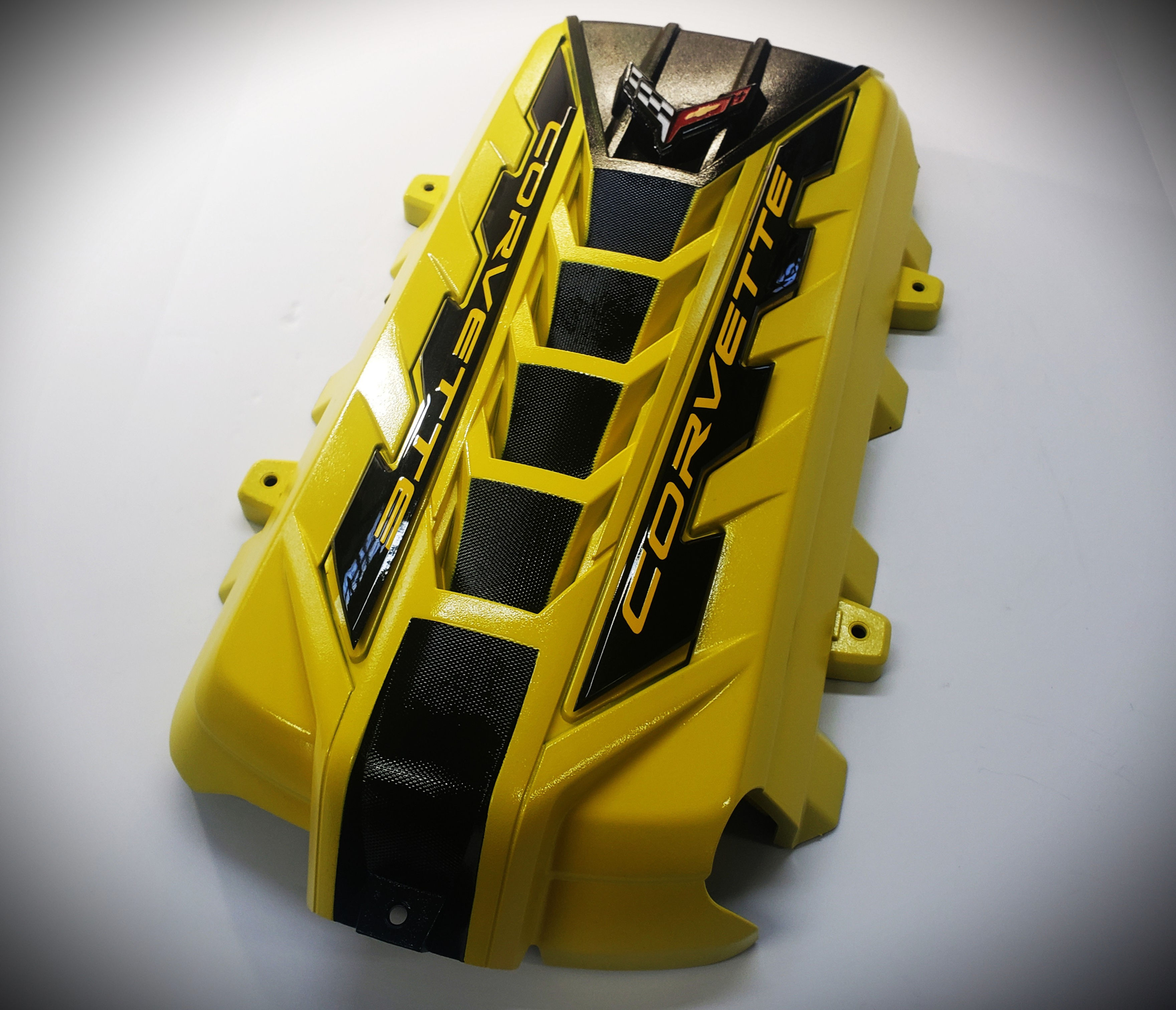 C8 Corvette Eng Cover- Finish-Line Series- Competition Yellow