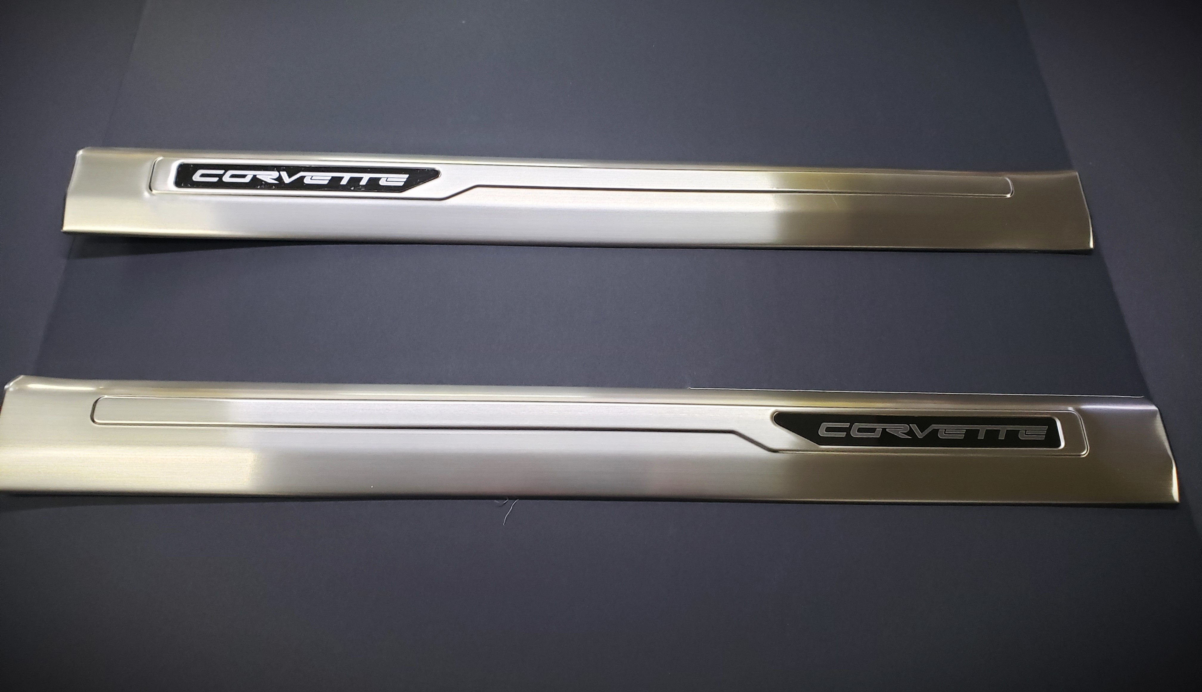 C7 Corvette DS & PS Door Threshold Covers- SS with Corvette