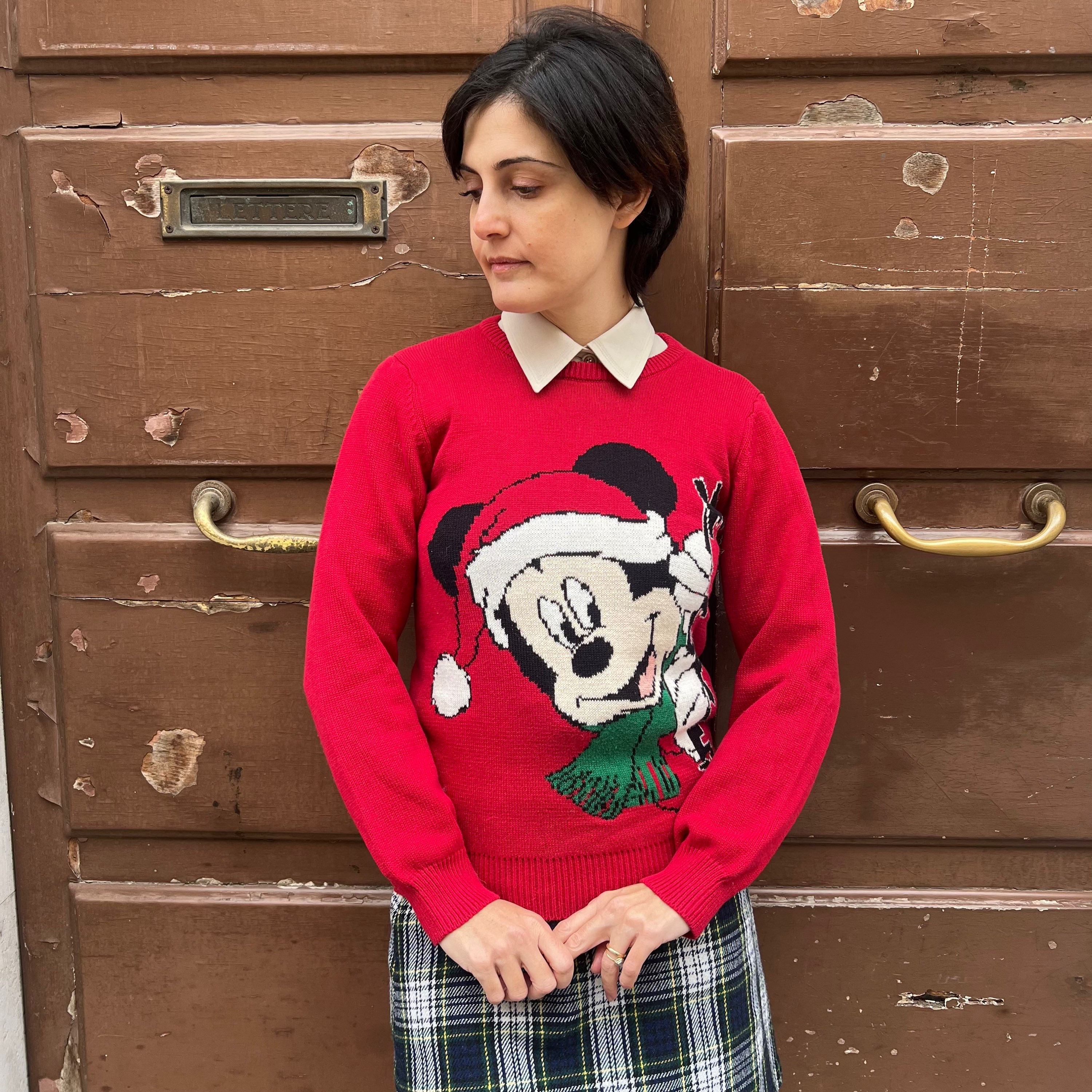 MAGLIONE TOPOLINO ROSSO M92