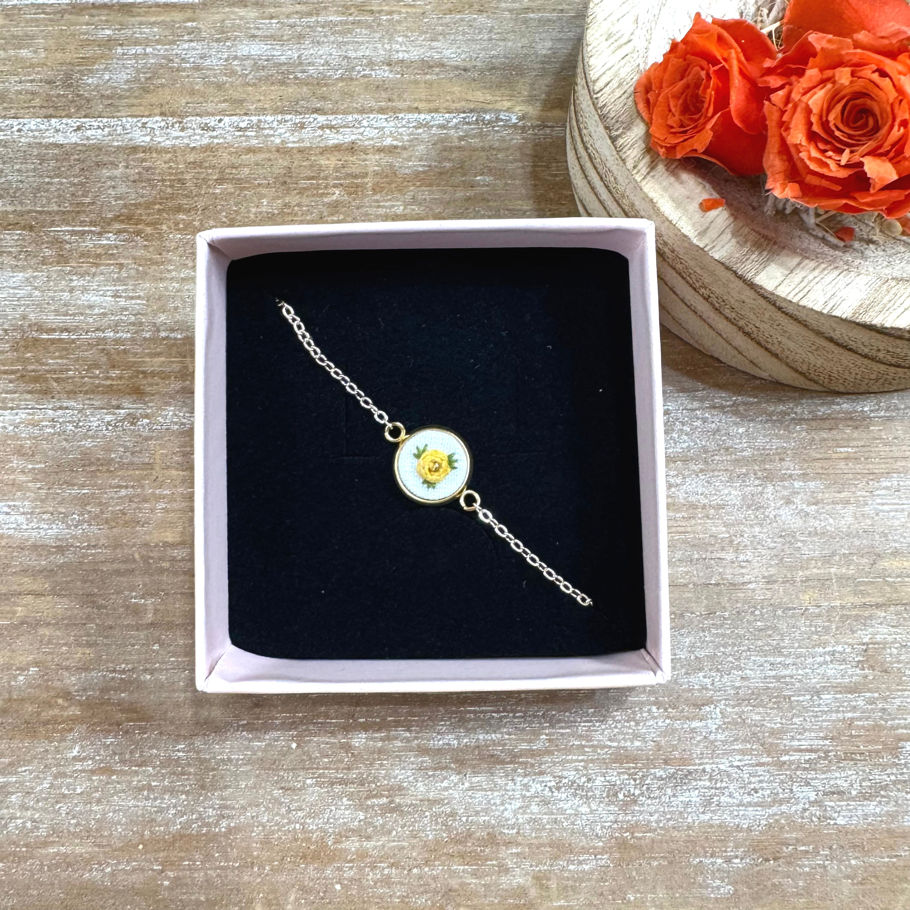 BRACCIALE ROSA GIALLA PB1067