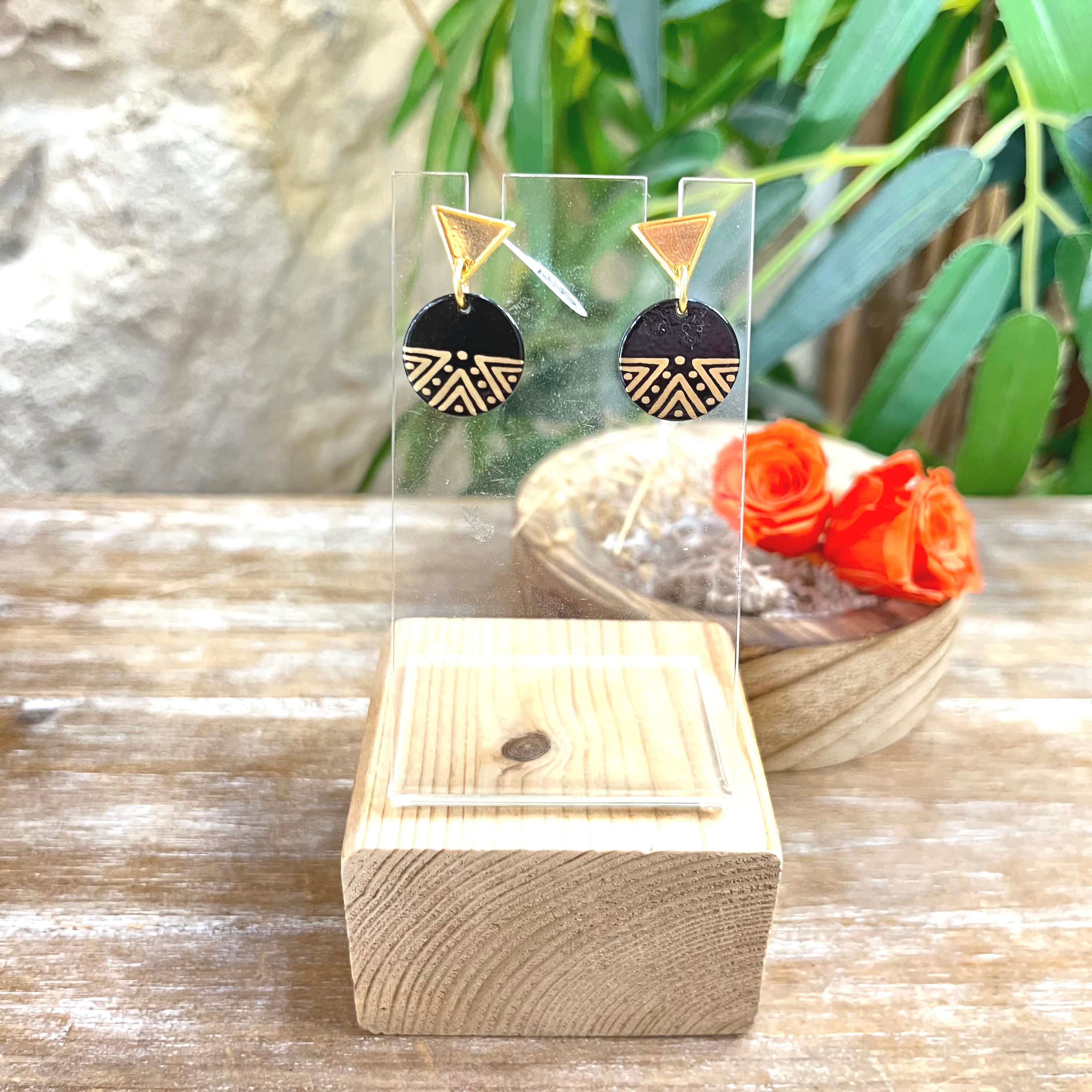 ORECCHINI TERRAM NERI A314