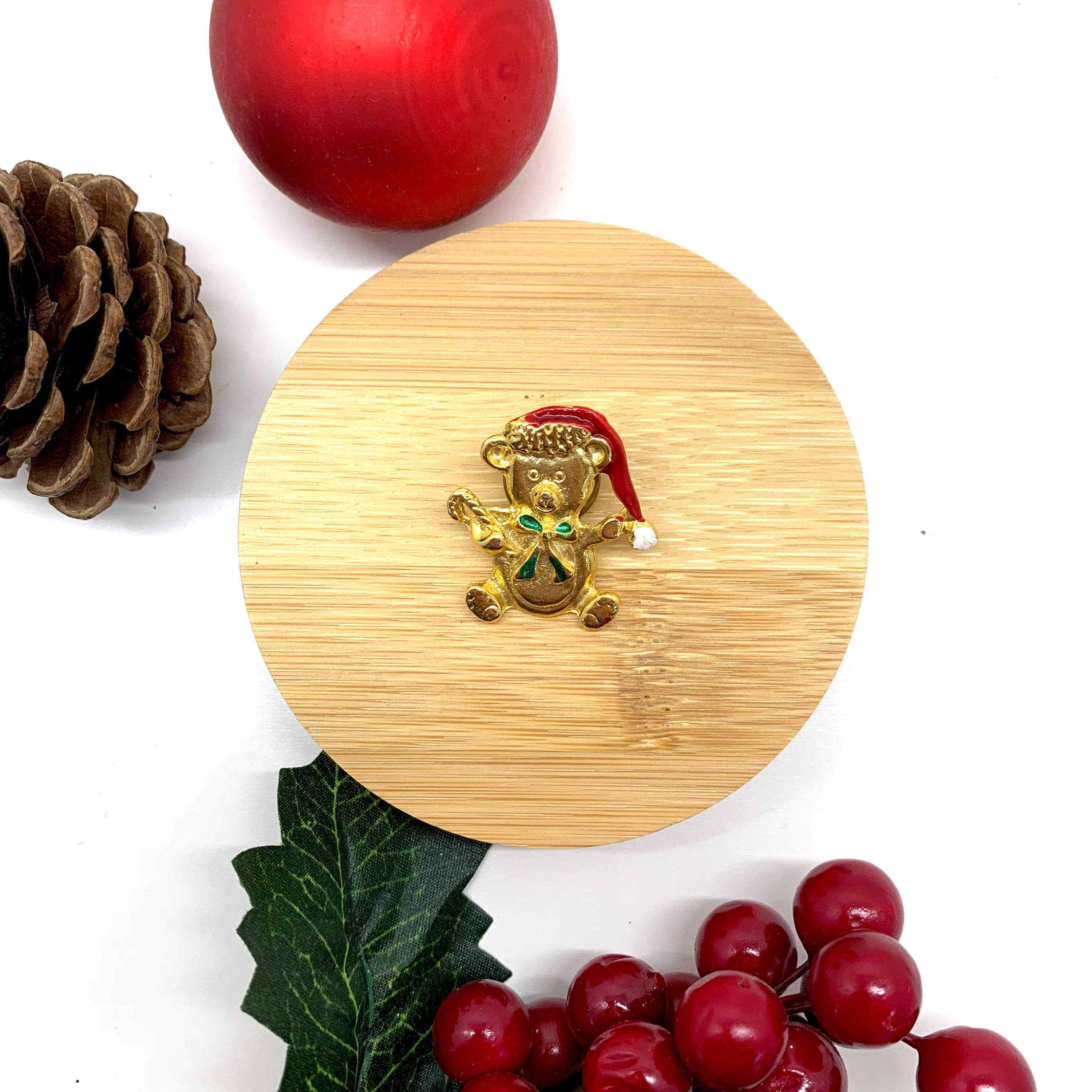 SPILLA GOLDTONE ORSETTO NATALIZIO