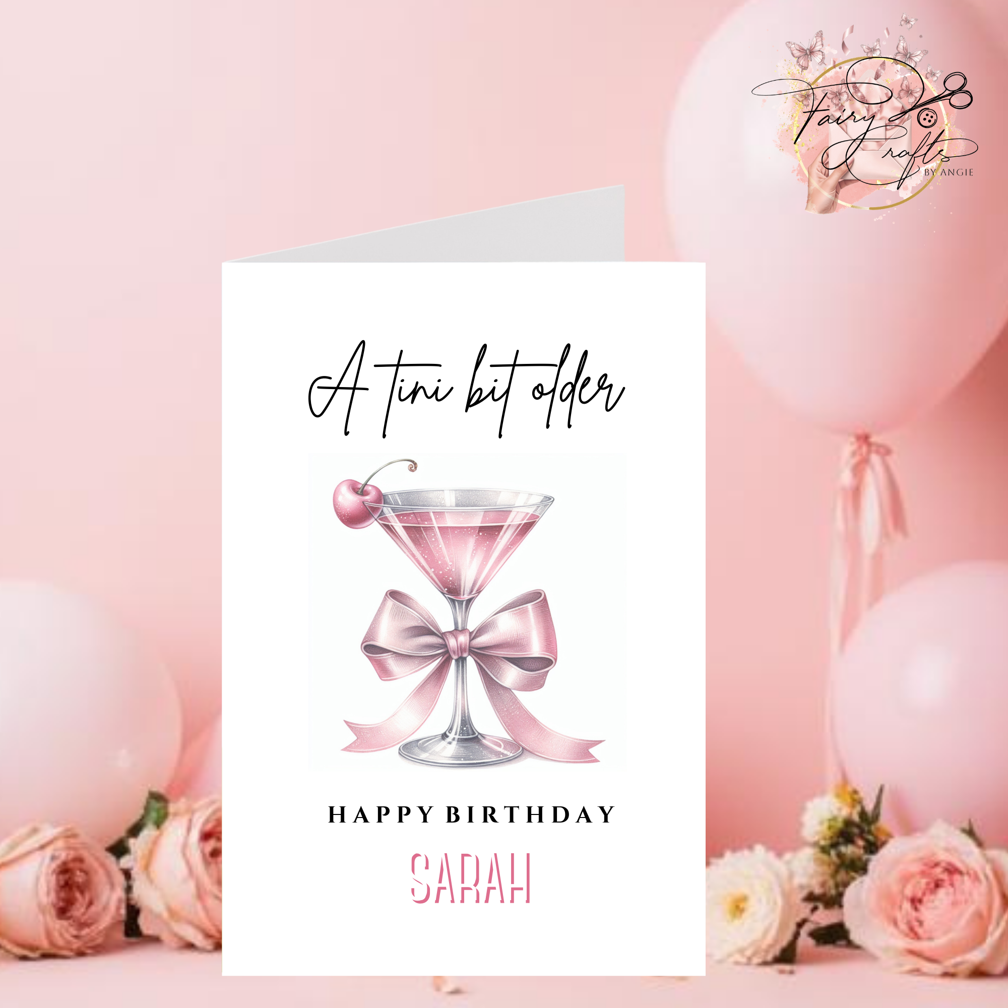 Feminine Flair Collection, Personalised Birthday Card