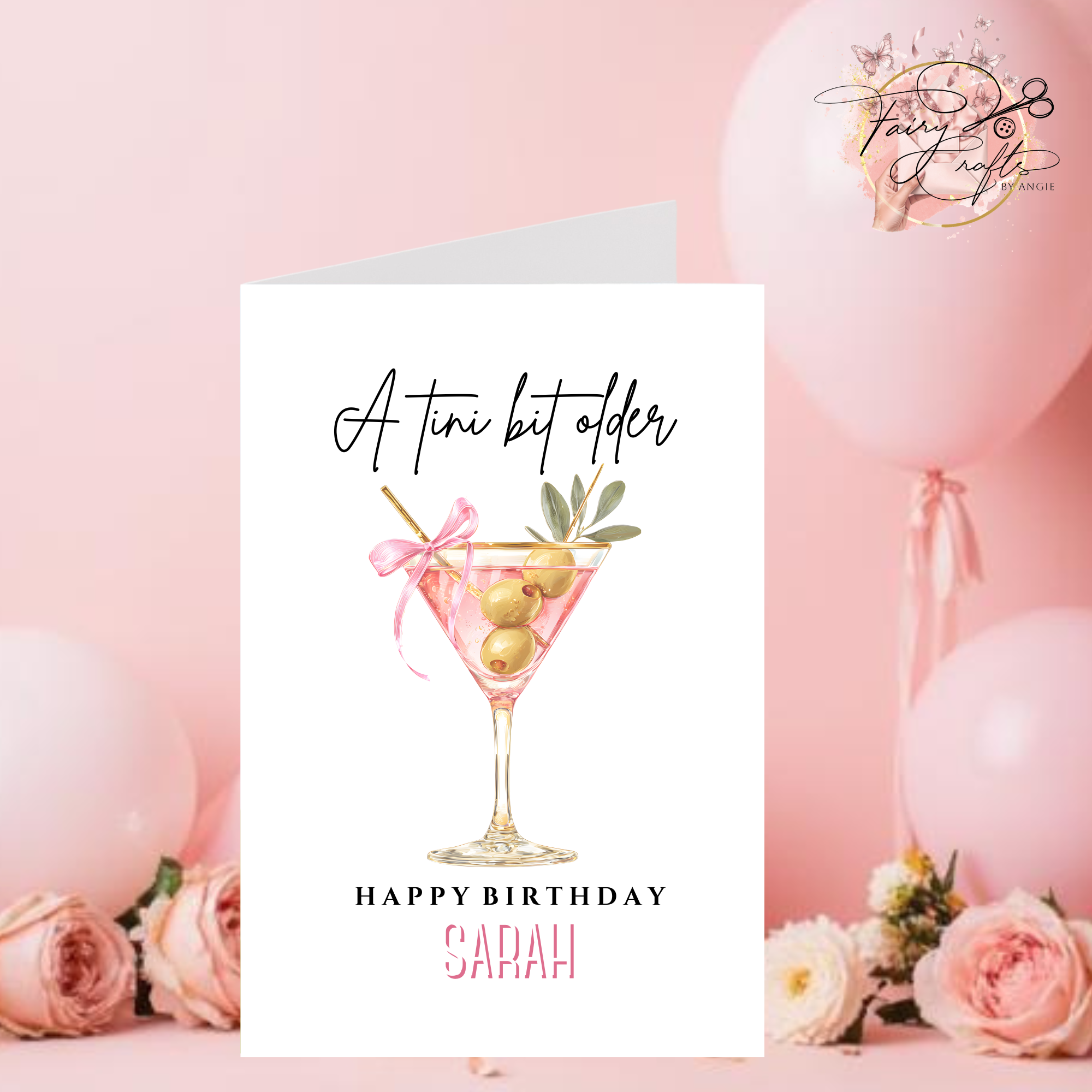 Feminine Flair Collection, Personalised Birthday Card