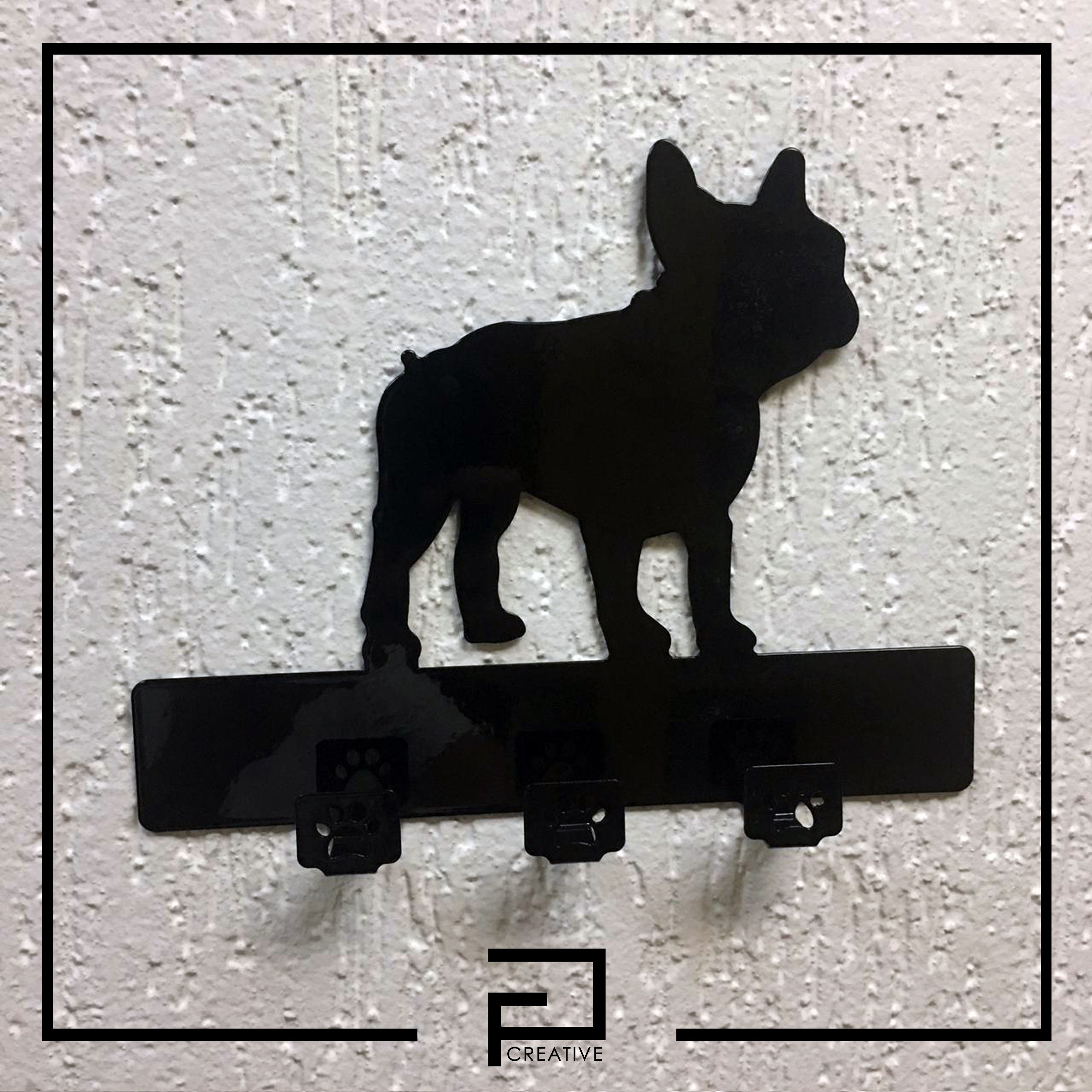 Porta Coleiras Bulldog