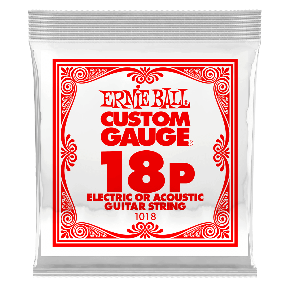 Ernie Ball Plain Steel Single Guitar String .018