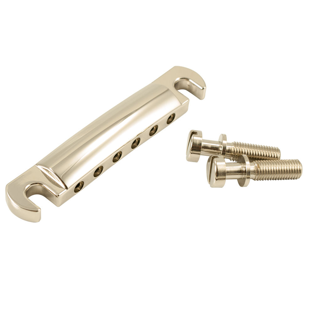 Kluson USA Zinc Stop Tailpiece With Steel Studs - Nickel