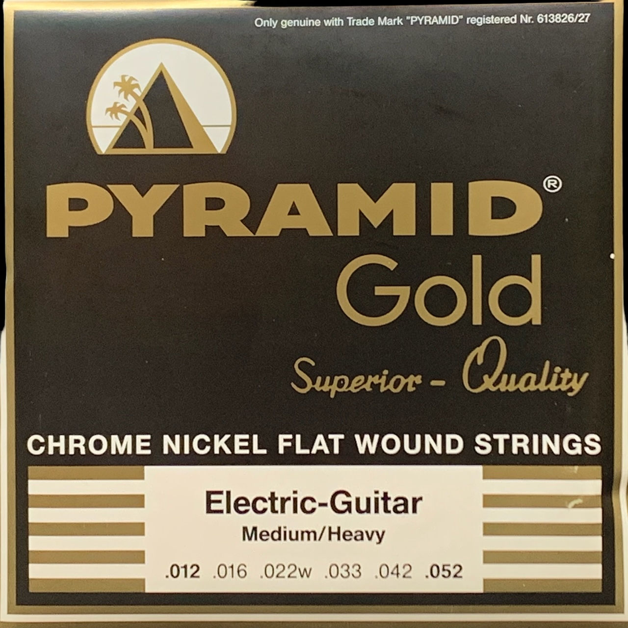 Pyramid Gold Nickel Flat Wound Medium Heavy Guitar Strings