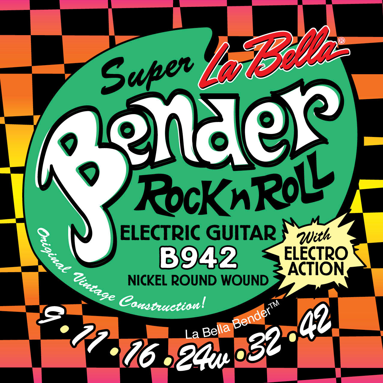 La Bella Benders Electric Guitar Strings 9-42