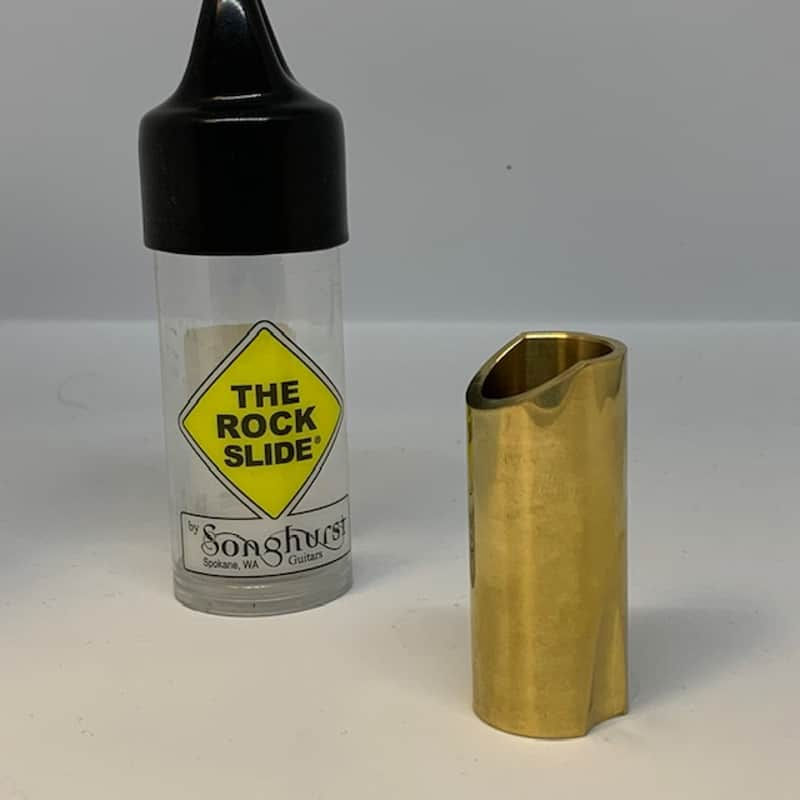 Rock Slide Polished Large Brass Guitar Slide with package