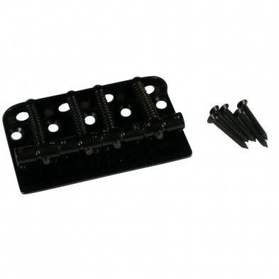Kluson Vintage 4 String Bass Bridge for 70s Fender - Black