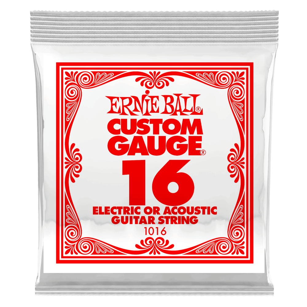 Ernie Ball Plain Steel Single Guitar String .016