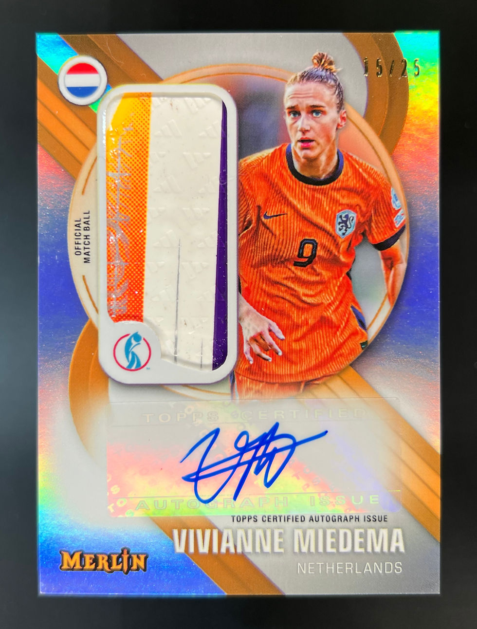 2025 Topps Merlin Match Ball Autograph /25
