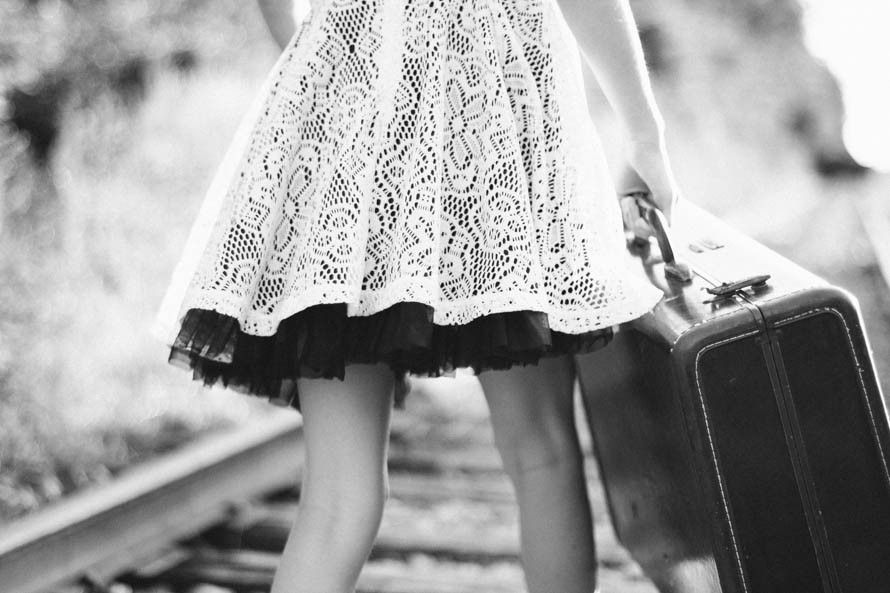 public-domain-images-free-stock-photos-black-white-vintage-suitcase-girl-railroadtracks