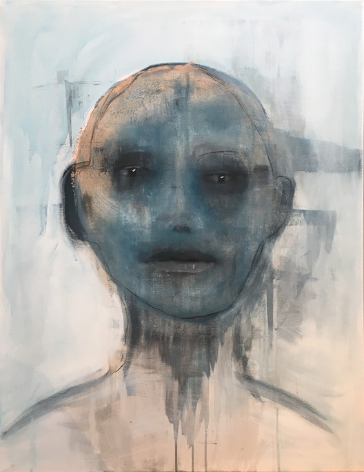 "Blå mann dag", 90 x 70 cm