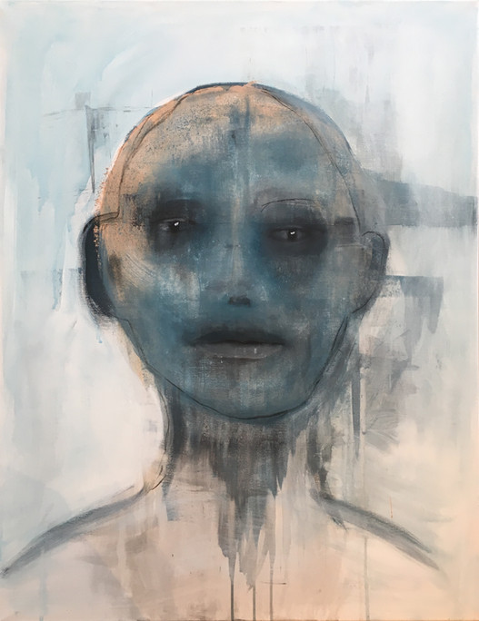 "Blå mann dag", 90 x 70 cm