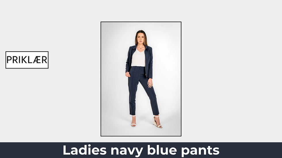 ladies navy blue pants
