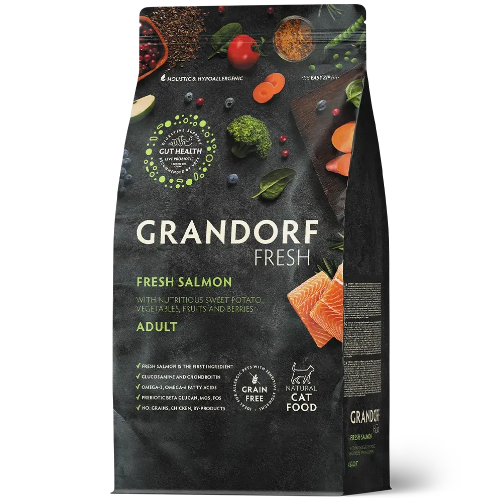 GRANDORF - FILET DE SAUMON FRAIS AVEC PATATES DOUCES - CHATS ADULTES