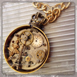 Paris Inspired Timepiece Pendant