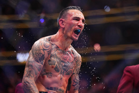 Max Holloway after a win at UFC.