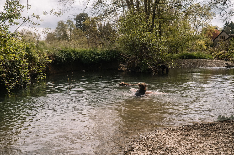 Wild swimming at the Withybeds
