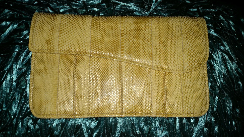 Snakeskin clutch 1980's