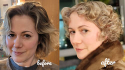 Haircoloring , Haircut and pincurl set