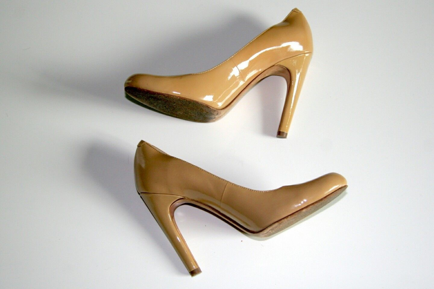 Kors by Micheal Kors round toe patent sand colored leather women pumps