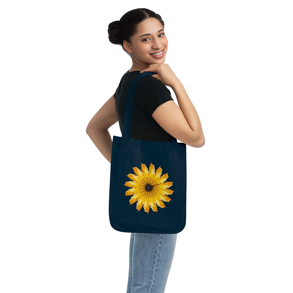 Thumbnail: Sunflower - (Double Sided) Organic Canvas Tote Bag