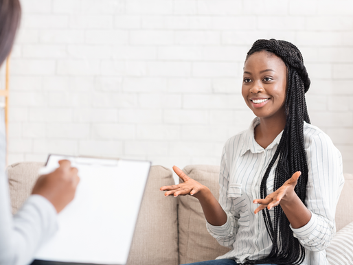 A psychiatrist with a patient