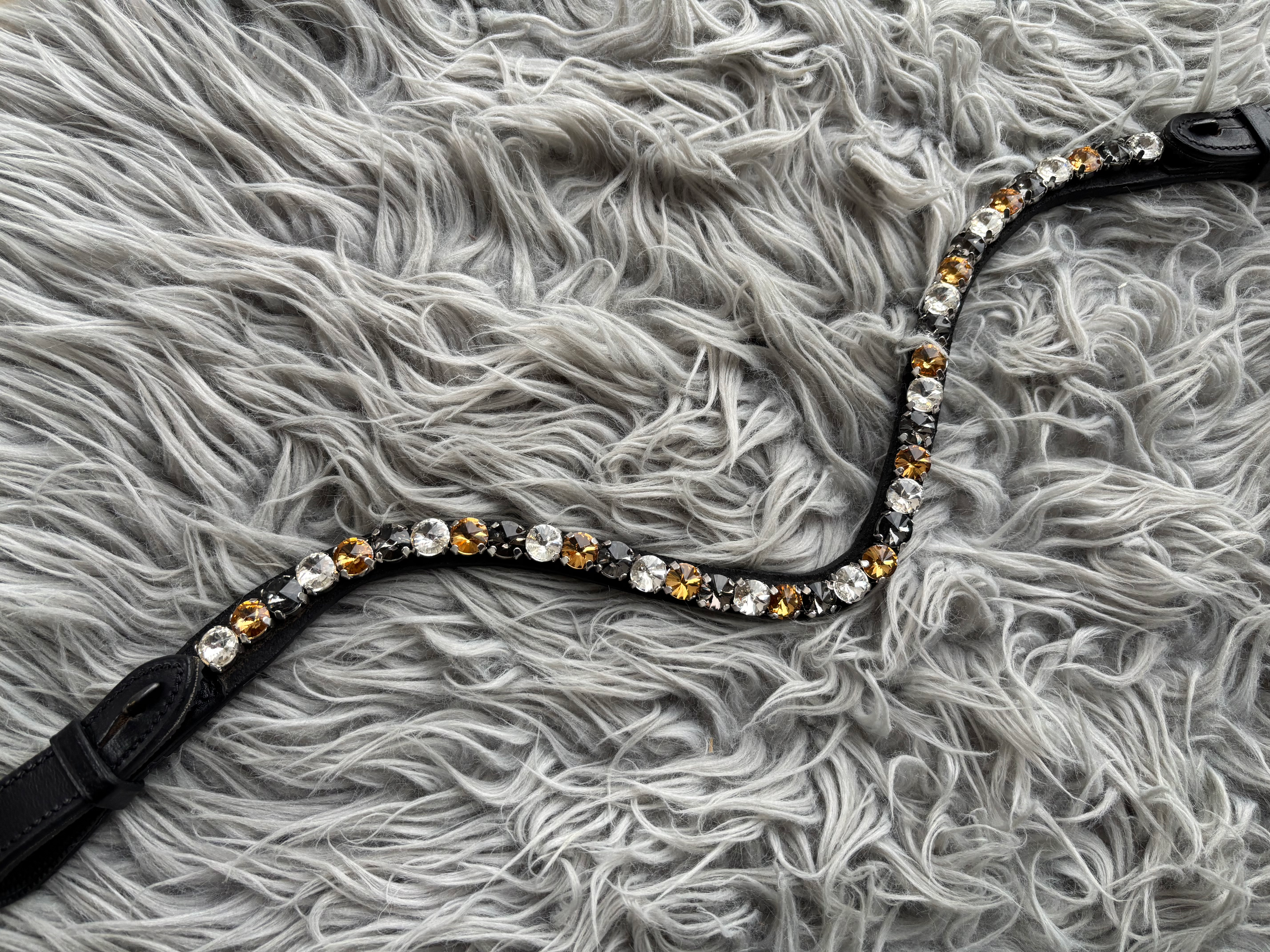 Stirnriemen Magic ✨ Crystal x Smoked Topaz x Black Diamond ♥️