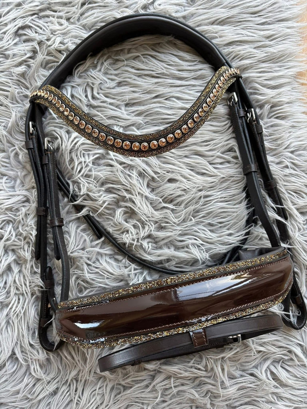 Miniaturbild: THE FINE ROCKY BROWN EDITION ♥️  Mega schickes Trensenzaum