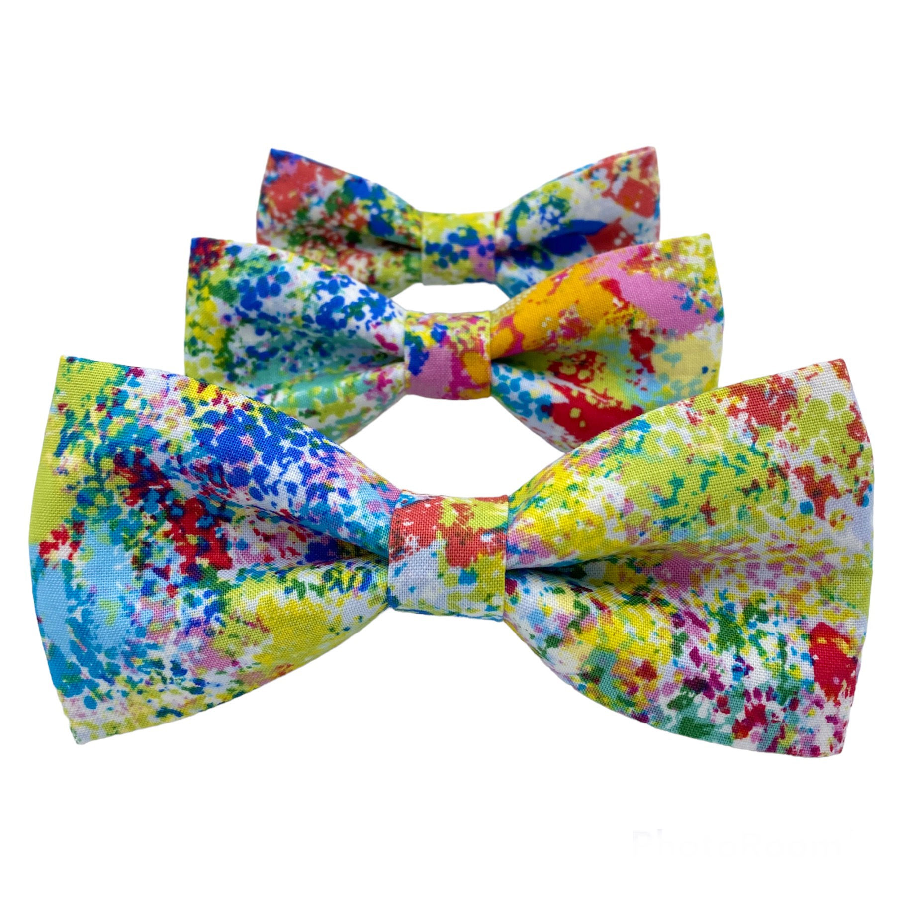 Paint Splatter Dog Bow Tie