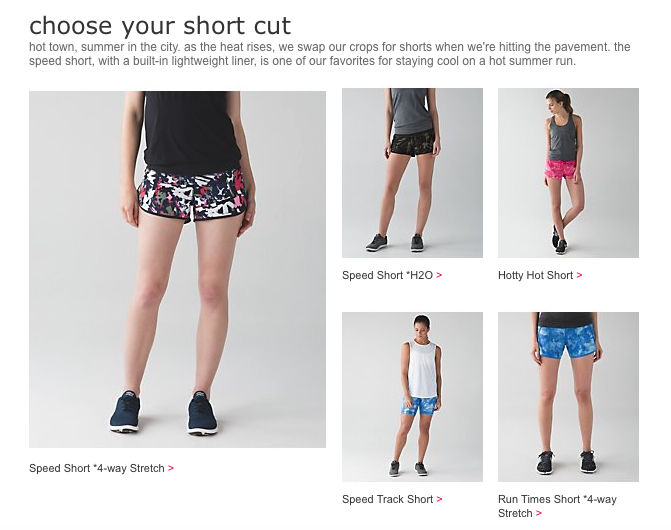 lululemon weekly email