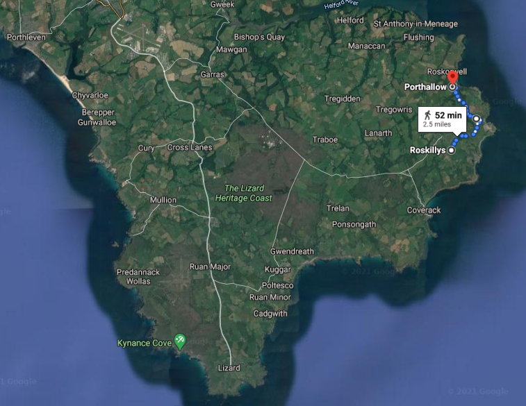 A line shows our route on a map