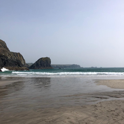 On Kynance beach at low tide