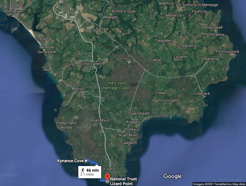 Map of our walking route
