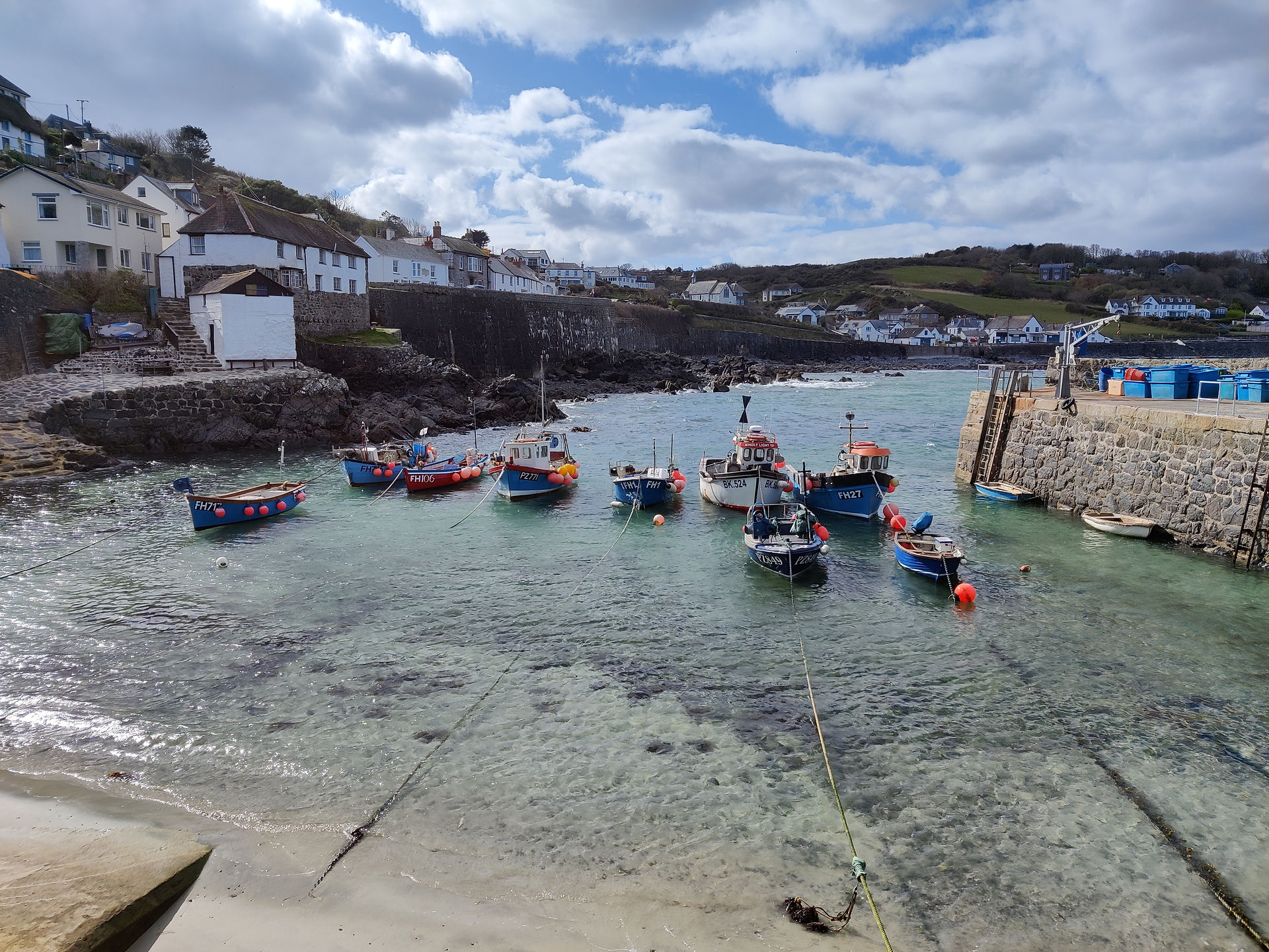 Boats in Coverack Harbour