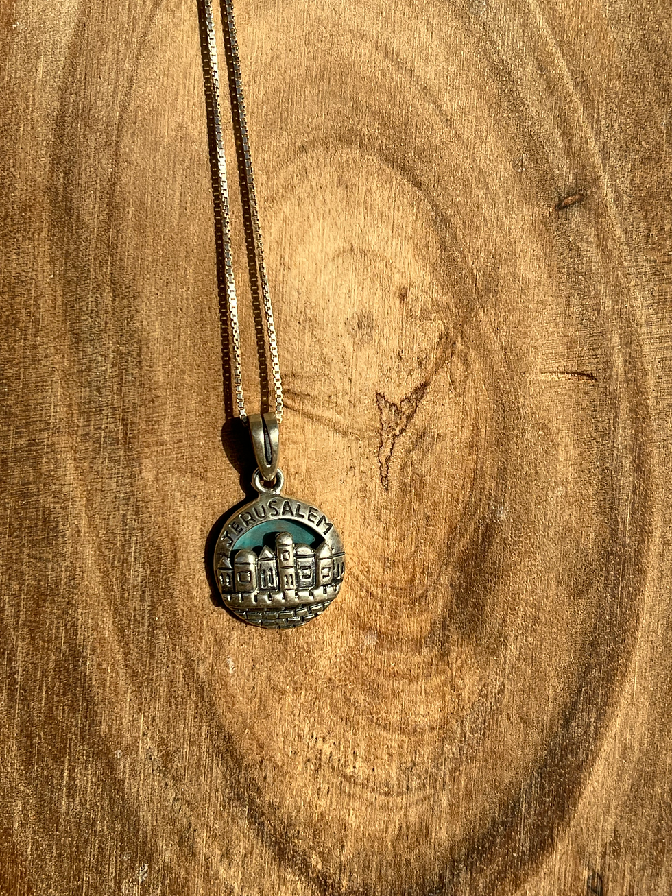 Thumbnail: Opal Jerusalem Towers Silver Necklace