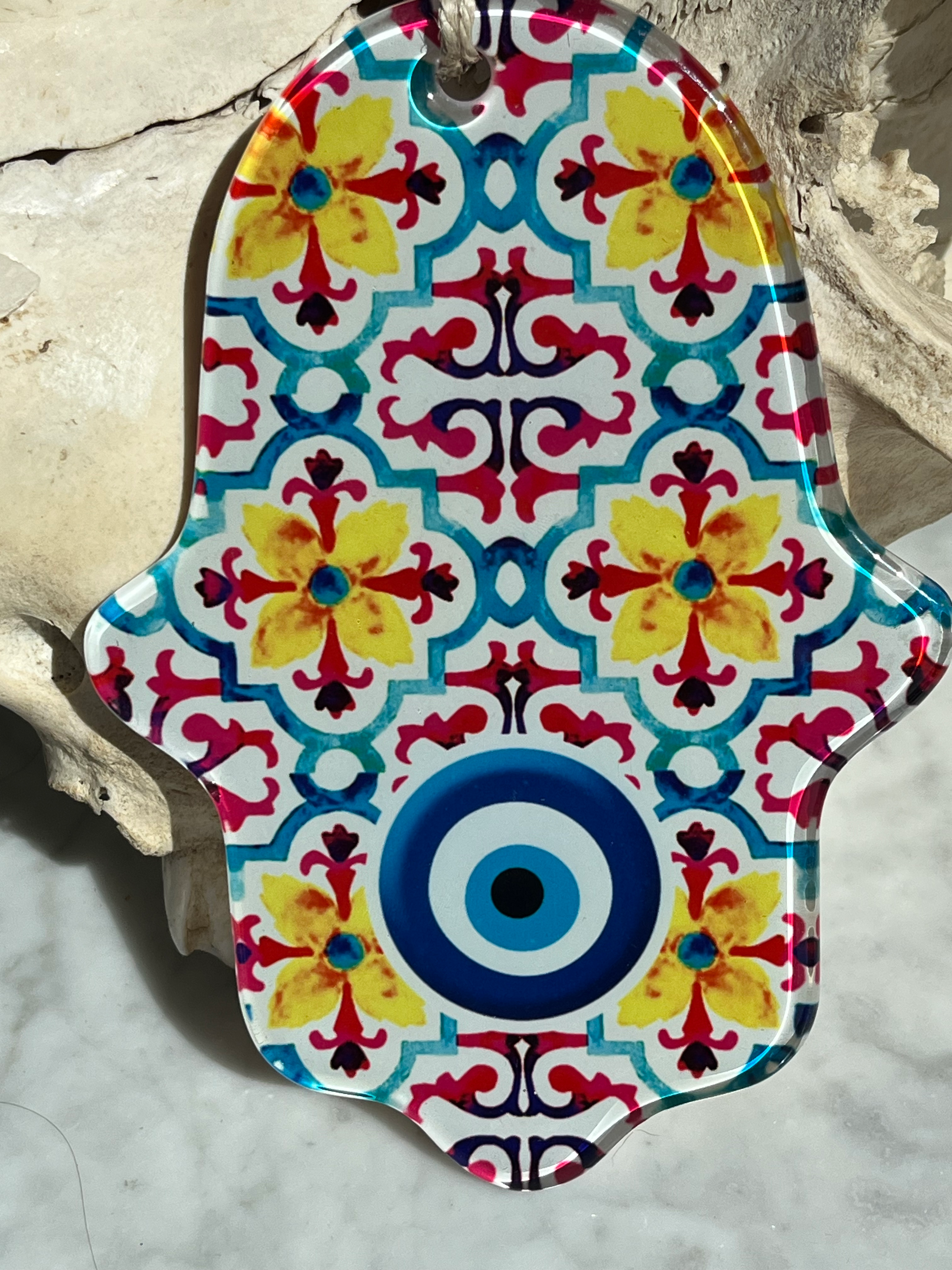 Yellow Tile Hamsa