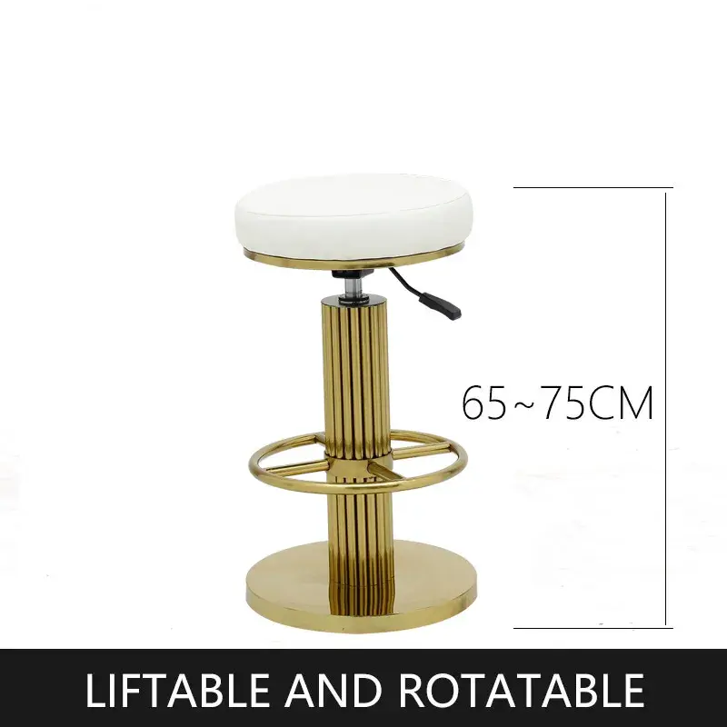 縮圖：Modern Swivel Bar Counter Height Adjustable Stailess Steel Stools