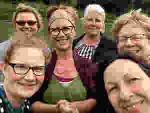 Karen Wallace with WHEAT Students