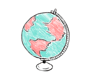 globe terrestre animé