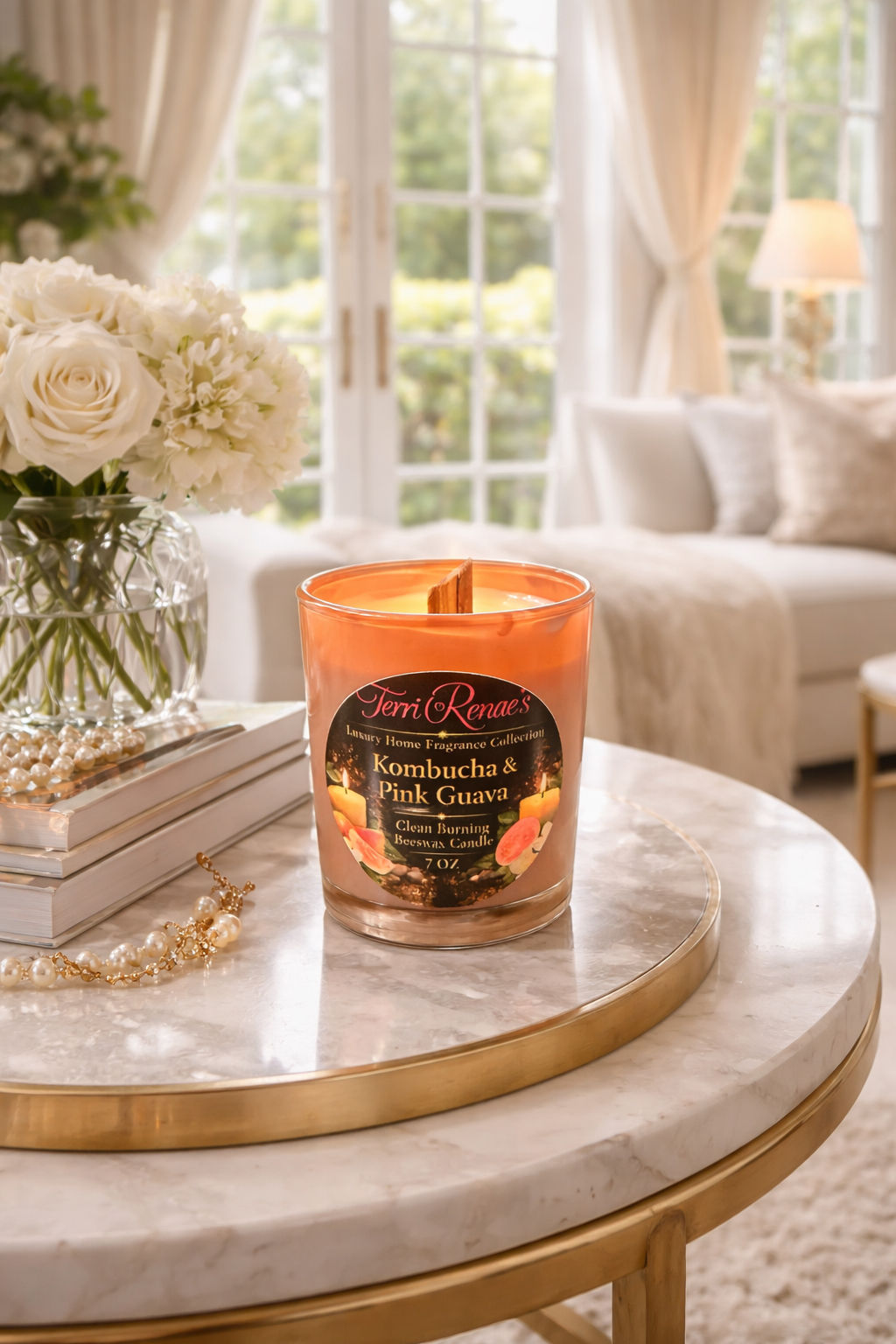 Kombucha & Pink Guava | 7 oz Luxury Candle