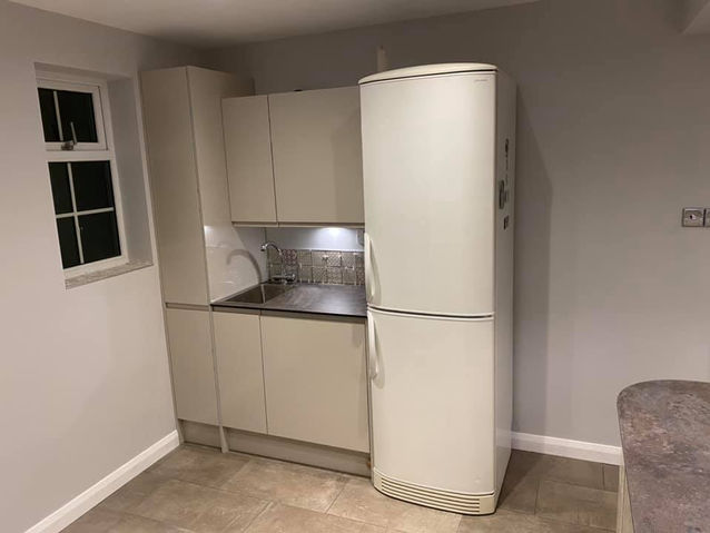 Corner of a kitchen.