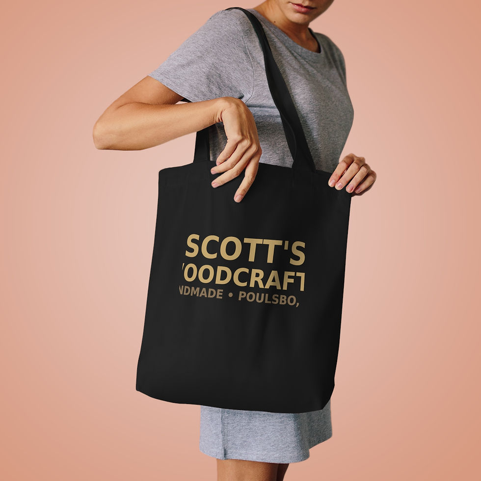 Thumbnail: Scott's Woodcrafts Canvas Tote Bag — Craft Fair & Market Bag