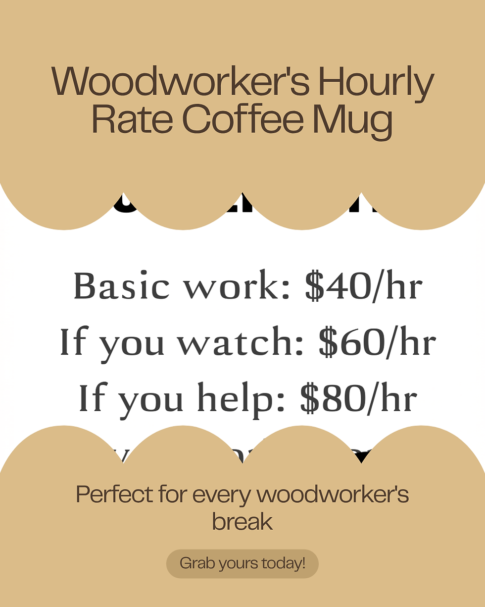 Thumbnail: "Woodworker's Hourly Rate" Funny Mug 11oz