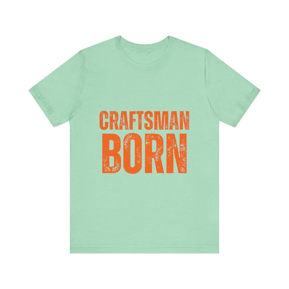 Thumbnail: Craftsman Born Woodworker T-Shirt - Built to Build Gift